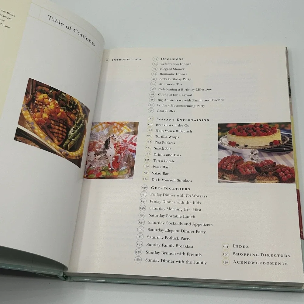 Bon Appetit Weekend Entertaining Cookbook Recipes Party Hardcover Illustrated 98
